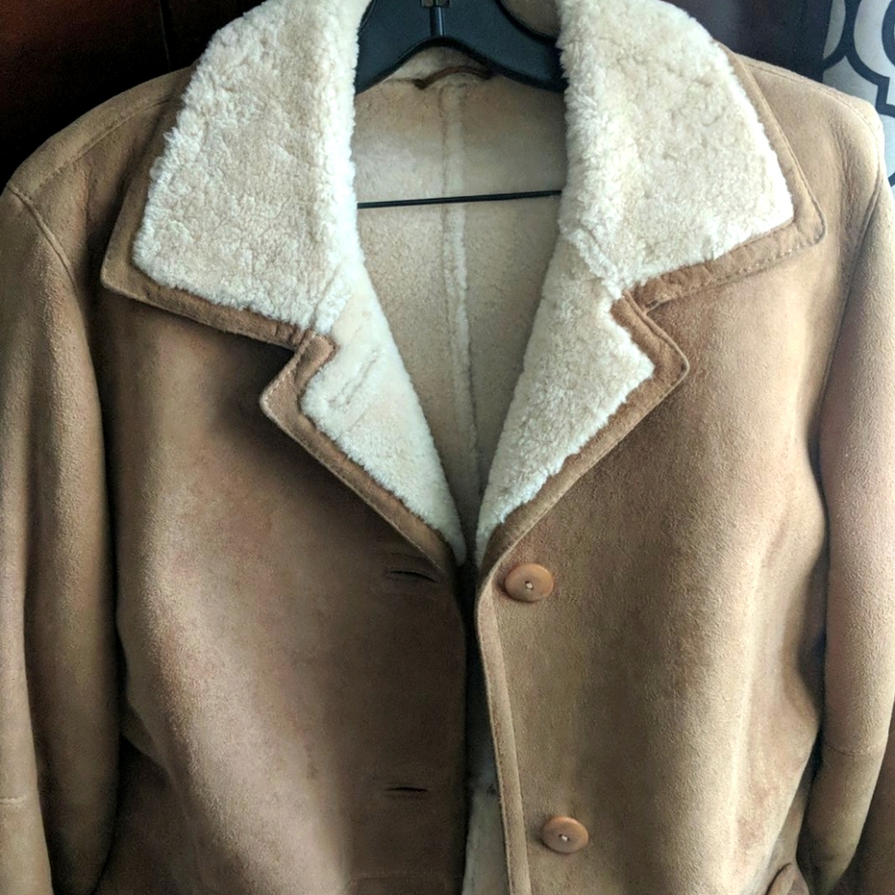 Genuine sheepskin winter coat